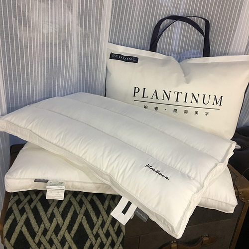 PT.柔软型英伦立体刺绣枕头护颈助眠成人家用枕芯学生宿舍护颈