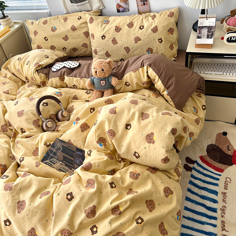 2025春夏款柔软亲肤水洗棉四件套