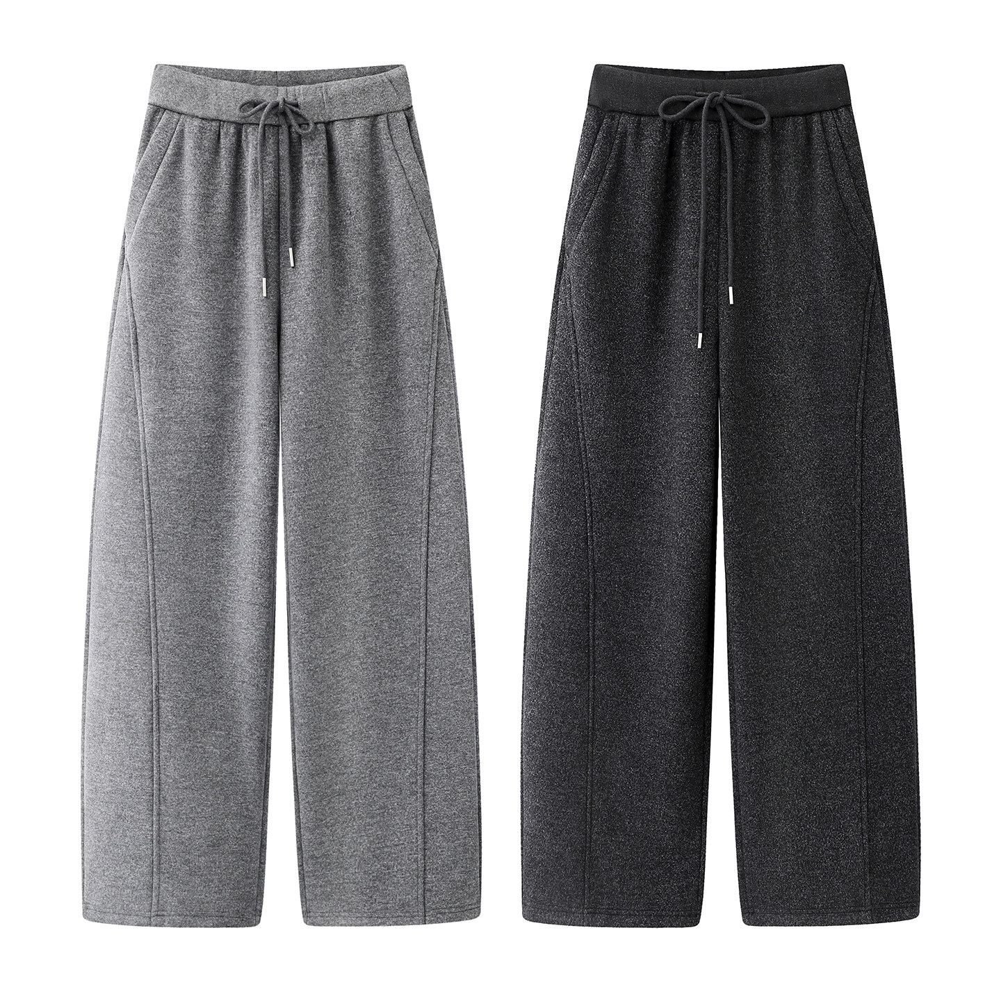 慵懒宽松松弛感加绒加厚裤女2025冬季新款高腰阔腿裤休闲弯刀裤,女装/女士精品,卫裤,淘宝优惠券,粉丝福利购,淘宝优惠卷