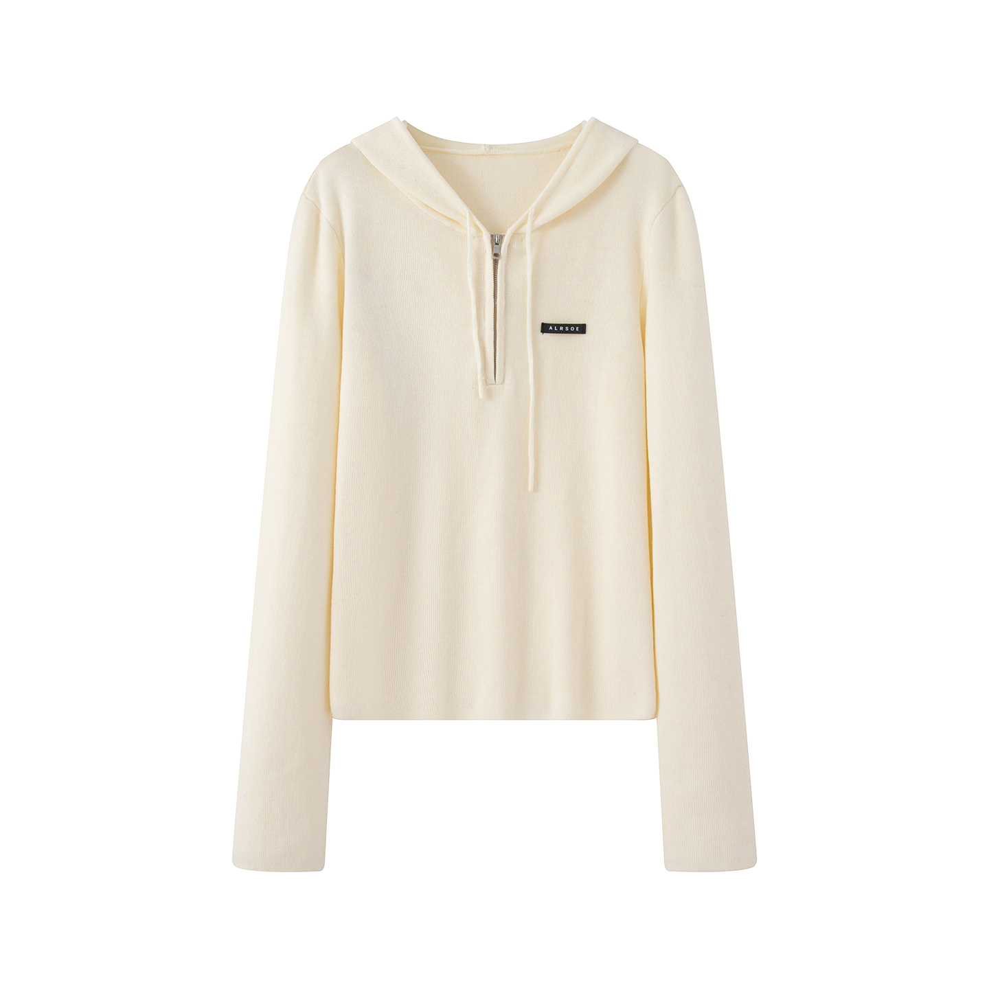 慵懒风休闲连帽半拉链针织开衫