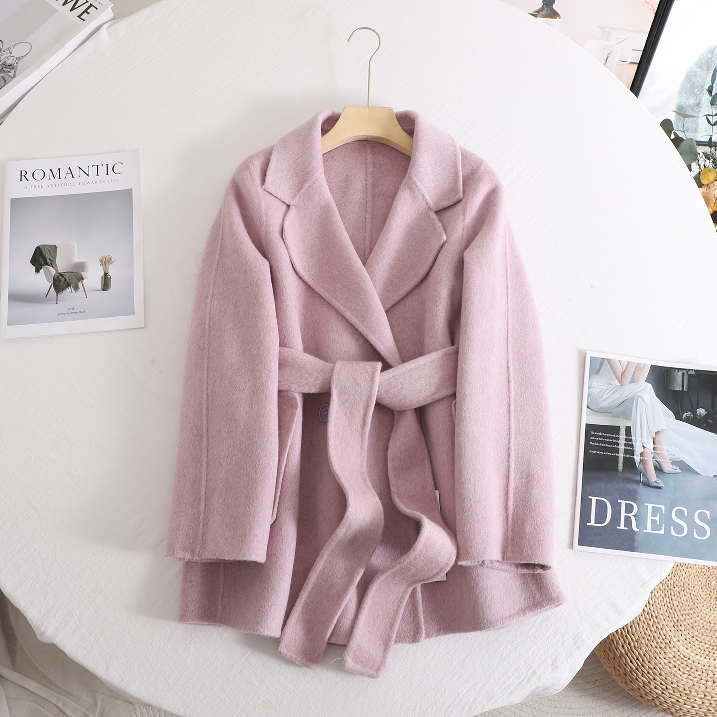 优雅气质温柔羊毛双面呢大衣