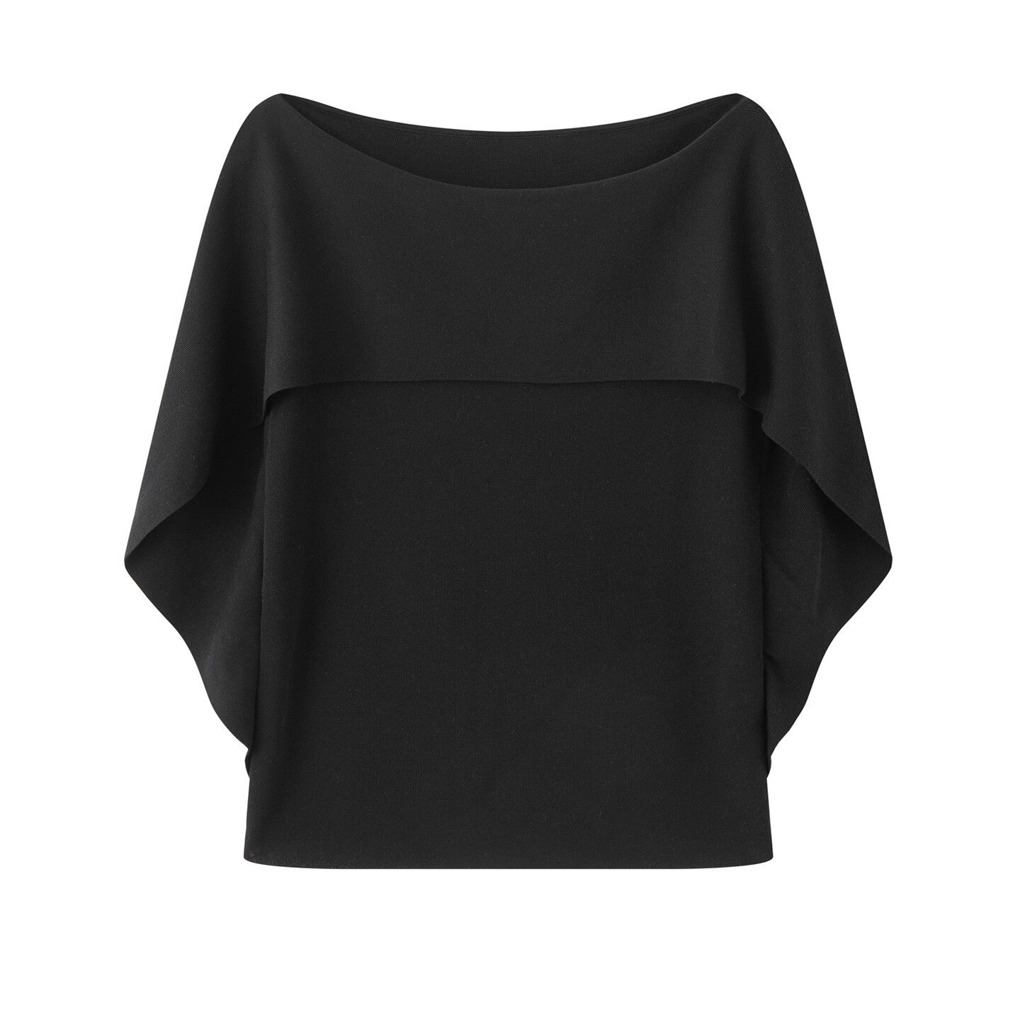 迪 气质显瘦蝙蝠袖一字肩针织衫2026春夏新款披肩式针织上衣3131