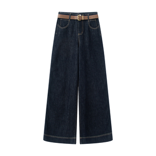 2025秋季 直筒拖地牛仔裤 新款 高腰显瘦宽松垂感阔腿裤 女 时尚 艾