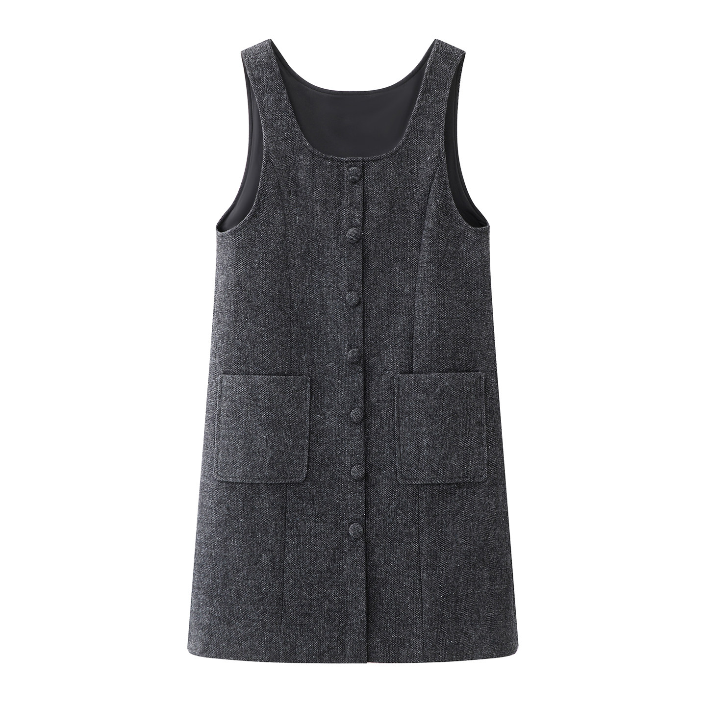 熙 法式千金风灰色毛呢背心裙女2025冬季优雅无袖高级感连衣裙,女装/女士精品,连衣裙,淘宝优惠券,粉丝福利购,淘宝优惠卷