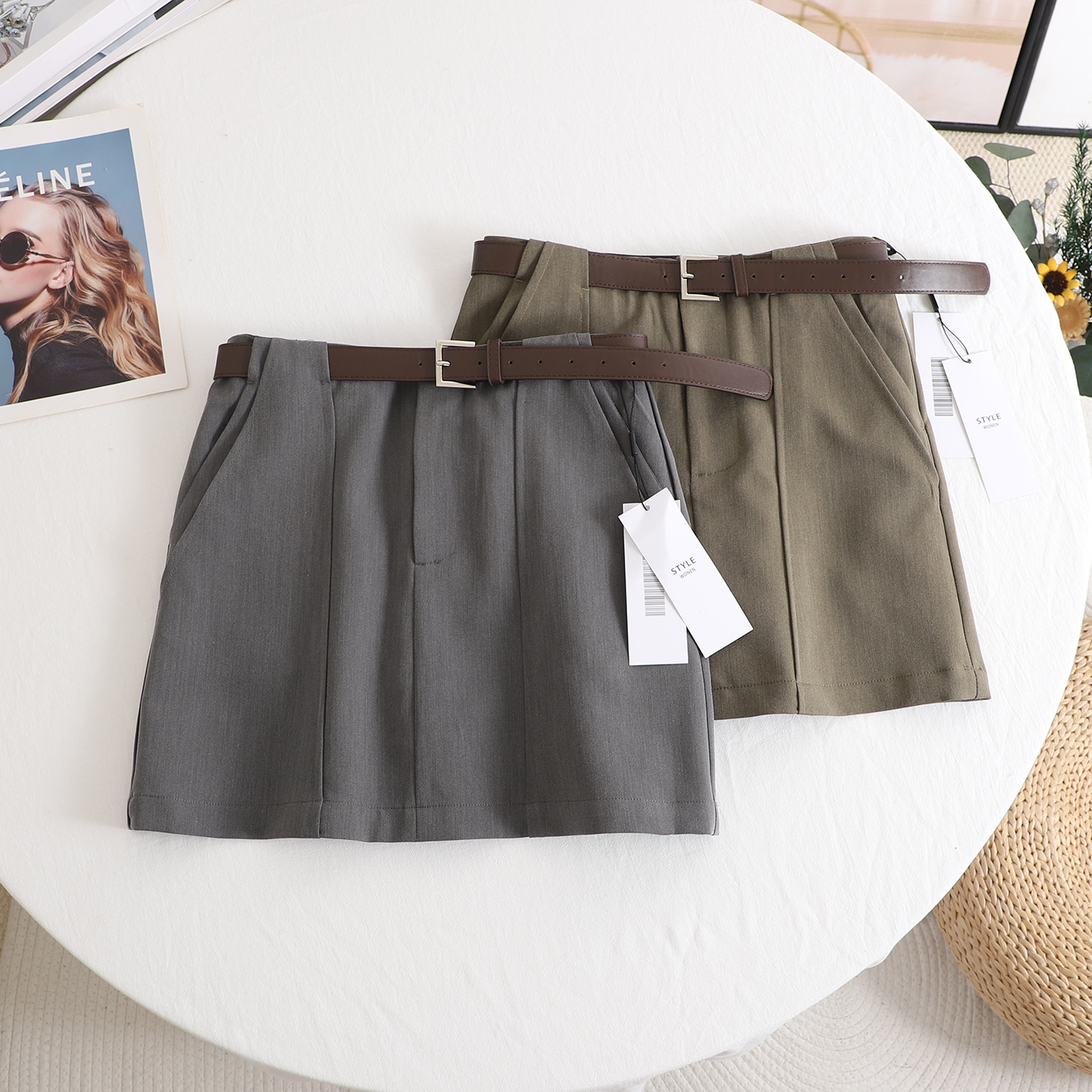 2025早秋新款高腰小众气质半身裙