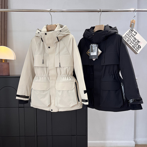 户外三防情侣加厚保暖派克羽绒服