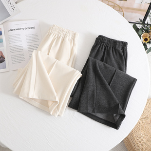 宽松垂感显瘦加厚休闲百搭卫裤 遮跨显瘦镰刀直筒裤 女2025冬季