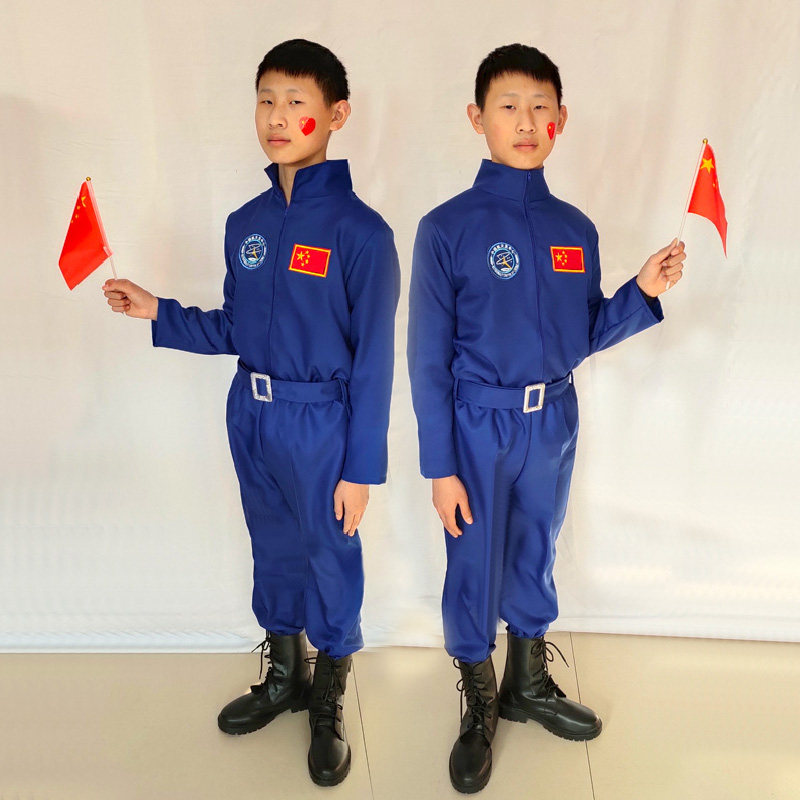 儿童太空服宇航员表演中小学生运动会航天员空军帽子角色扮演服装