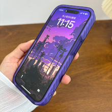 适用苹果15手机壳14防摔13新款pro手机套max肤感iphone磨砂防指纹por不包镜头p男款pm加厚暗紫色远峰蓝16黑色