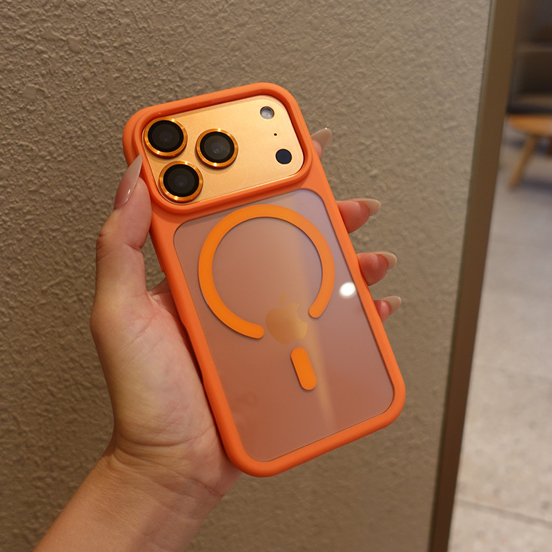 适用苹果17手机壳防摔por新款pro保护壳max透明iphone高级感p磁吸magsafe时尚pm女款ins新品星宇橙色