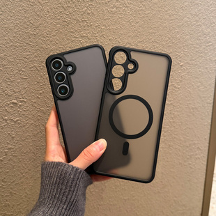 适用三星Galaxy手机壳S26防摔s25新款 十磁吸magsafe防指纹手机套edge精孔全包镜头 ultra保护套5G外壳U磨砂
