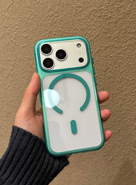 适用苹果17手机壳pro防摔por新款保护壳max透明iphone轻奢高级感磁吸magsafe防滑ins时尚绿色黑色