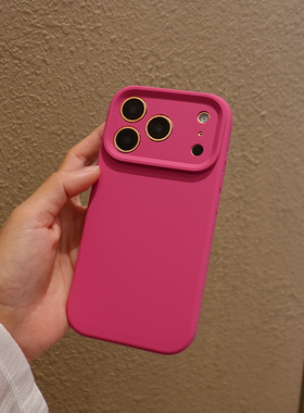 适用苹果17手机壳防摔por新款pro保护壳max液态硅胶iphone全包ai相机按键ins精孔镜头p女款pm磨砂红色i火龙果