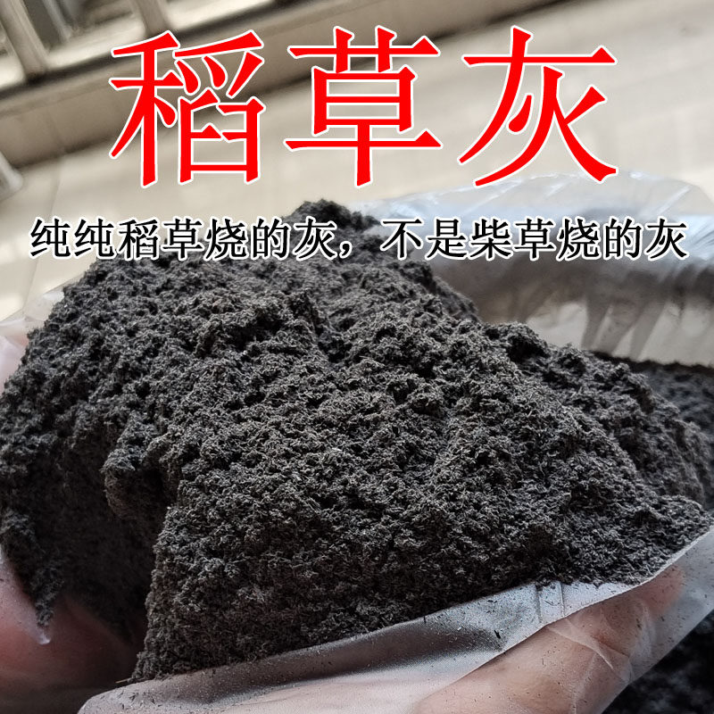 纯稻草灰正宗草木灰肥料天然优质农家肥种菜用的花肥有机钾肥底肥