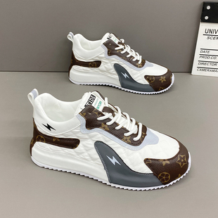 2026春季新款男鞋时尚爆款鞋子男休闲布面透气阿甘增高运动鞋舒适