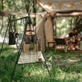 Дорожная портативная металлическая складная угловая рама для кемпинга, посуда, алюминиевый сплав