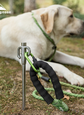 柯曼K45宠物营钉360度可旋转不锈钢加粗户外露营栓狗桩栓小狗地钉