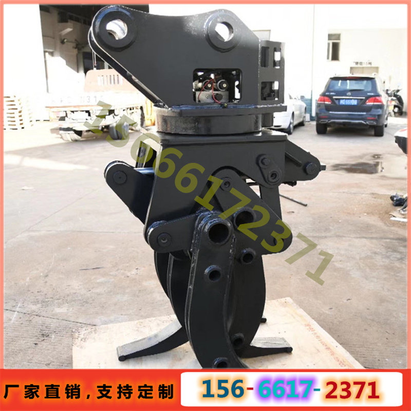 挖掘机双缸抓木器挖机单缸抓木器机械夹木器电控夹木器抓木夹子