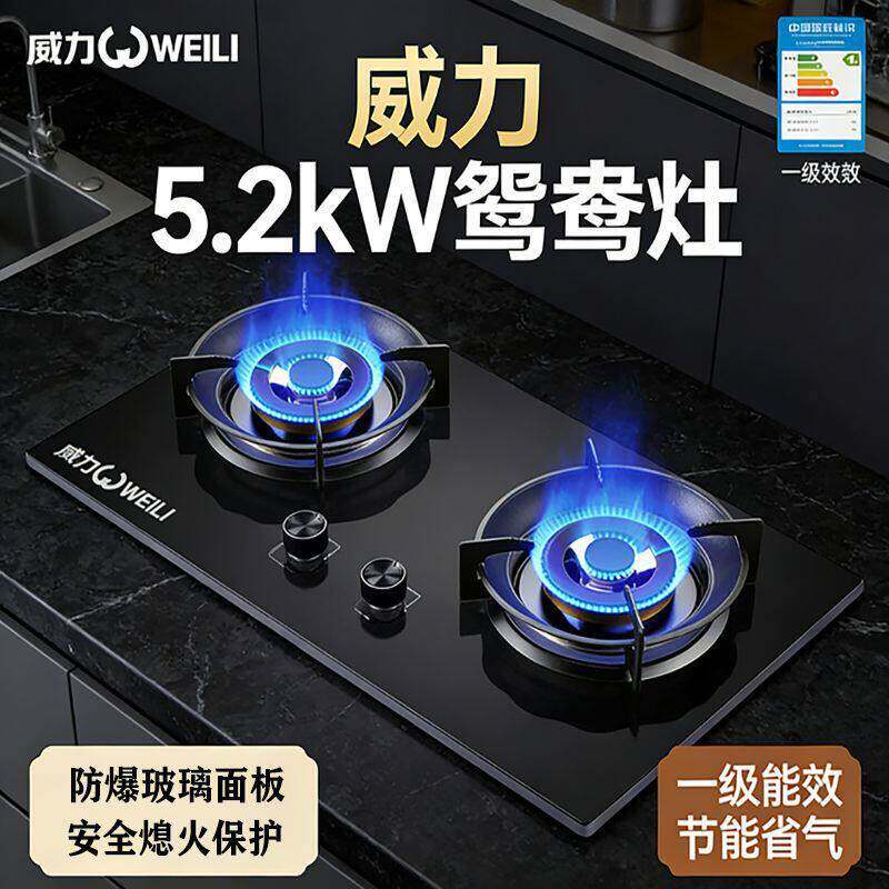威力大火力双灶台嵌两用燃气灶