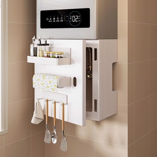 磁吸遮挡罩可开门厨房热水器燃气管道装饰洞洞板壁挂炉遮丑置物架