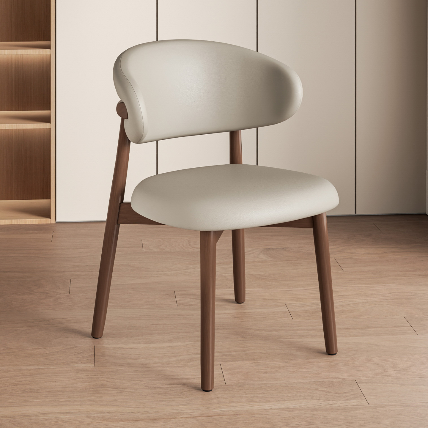 实木餐椅北欧家用软包酒店靠背椅餐厅咖啡厅意式网红设计师书桌椅