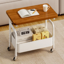 可移动小推车置物收纳沙发边几茶几零食收纳架子架中古床头柜客厅