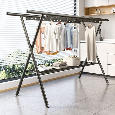 阳台落地折叠伸缩晾衣架卧室