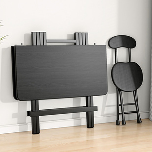 餐桌方桌子90cm户外摆摊折叠桌椅小户型家用简易1米吃饭桌折叠桌