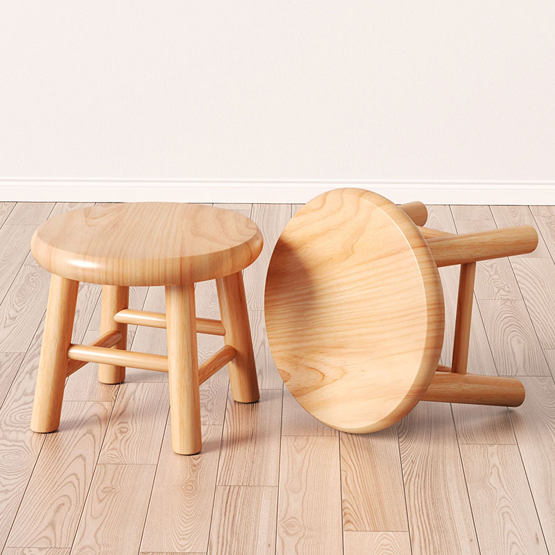 实木木家用小圆木结实小板凳