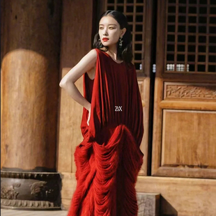 倪妮明星同款高端轻奢小众晚礼服裙女士聚会高级感气质优雅连衣裙