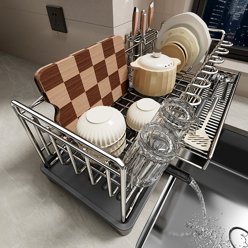厨房不锈钢沥水架碗碟收纳架