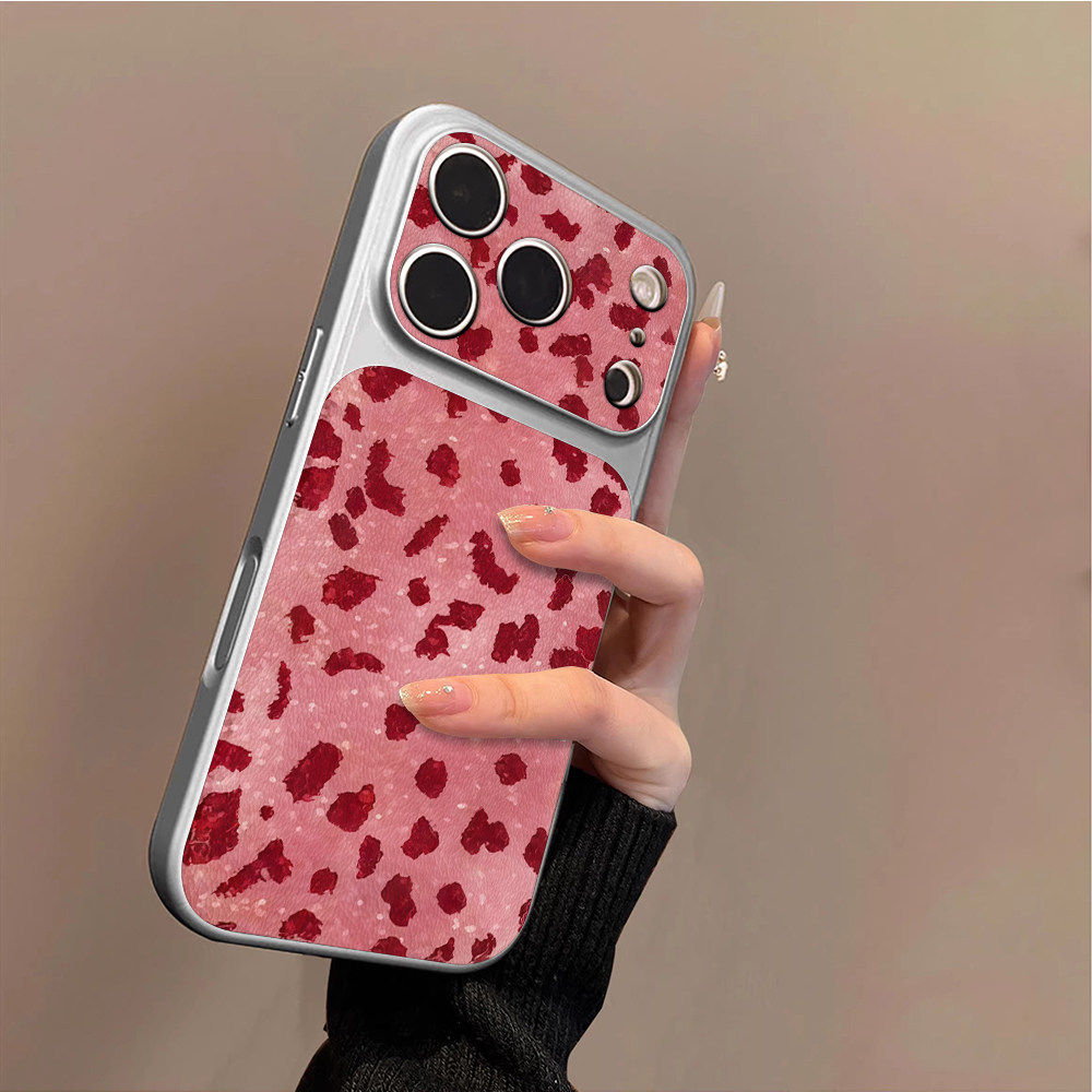 潮牌碎点豹纹适用苹果17promax手机壳iPhoneAir新款16pro女款15plus高级感14硅胶全包防摔13大视窗超薄小羊皮