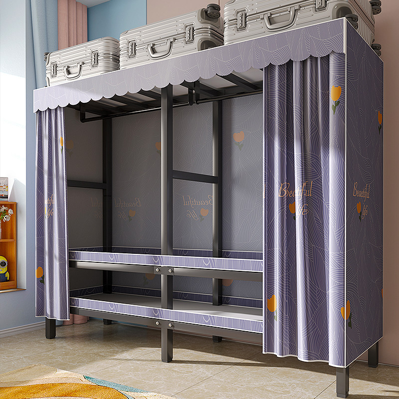 免安装钢架多挂衣简易衣柜