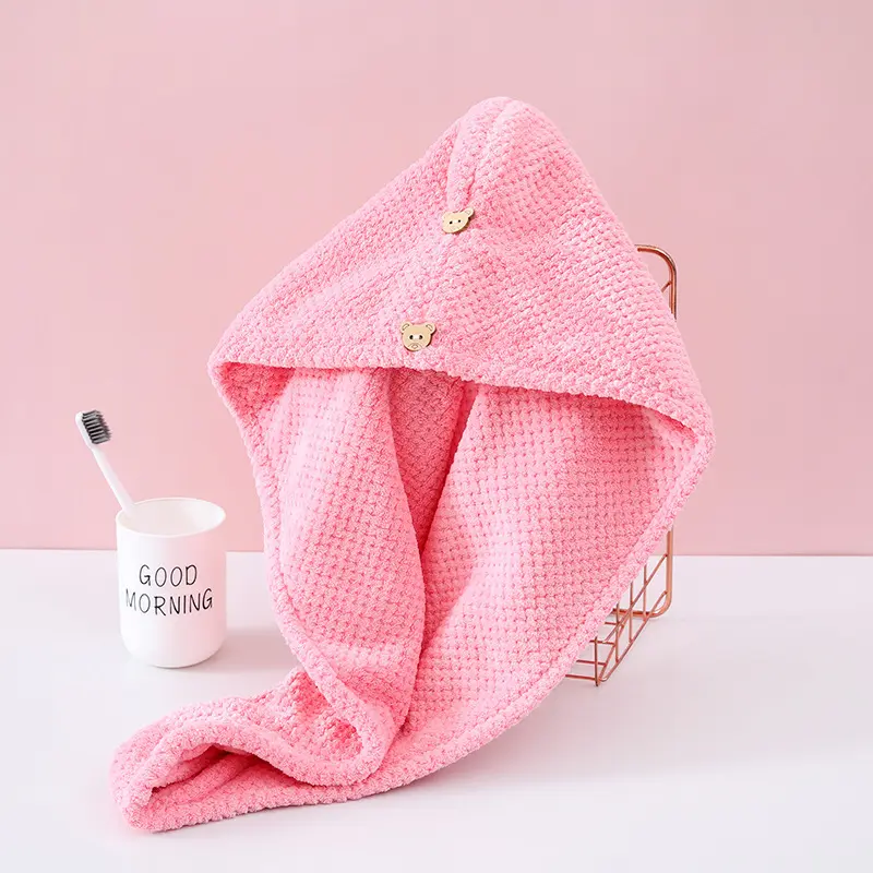 菠萝格干发帽女加厚超强吸水速干珊瑚绒浴帽不掉毛干发包头巾