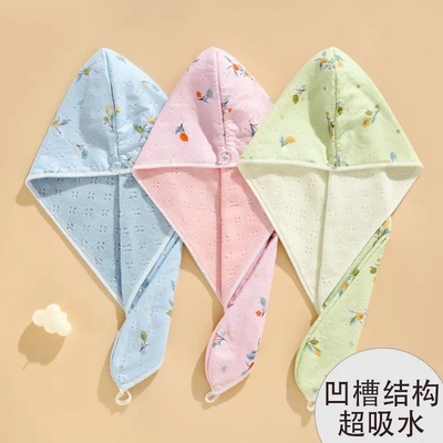 玉颜毛巾新款帽印花高颜值浴帽吸水速干擦头巾女不掉毛巾直供