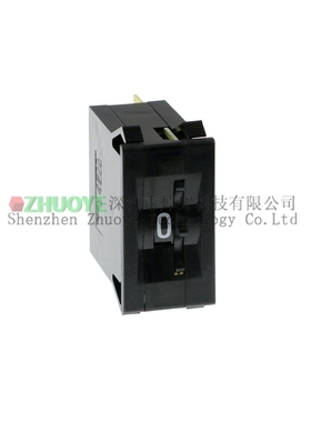 焯邺 KBPL1位编码开关 0-9码尺寸 镀金18*33拨动开关 黑色拨轮