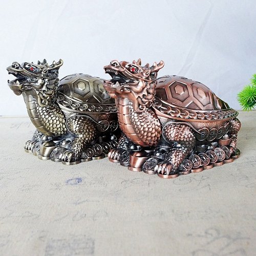 金属工艺品电镀龙龟烟灰缸马上有钱狮子金蟾神鹿烟灰缸装饰工艺