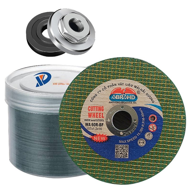 切割片107角磨机超薄砂轮片金属不锈钢小锯片/送上下六角压板