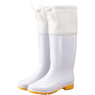 白色雨鞋2025新款食品卫生靴防滑胶鞋食品厂工作雨靴防油耐磨水鞋