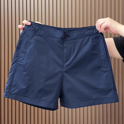 藏青色速干短裤女夏季薄