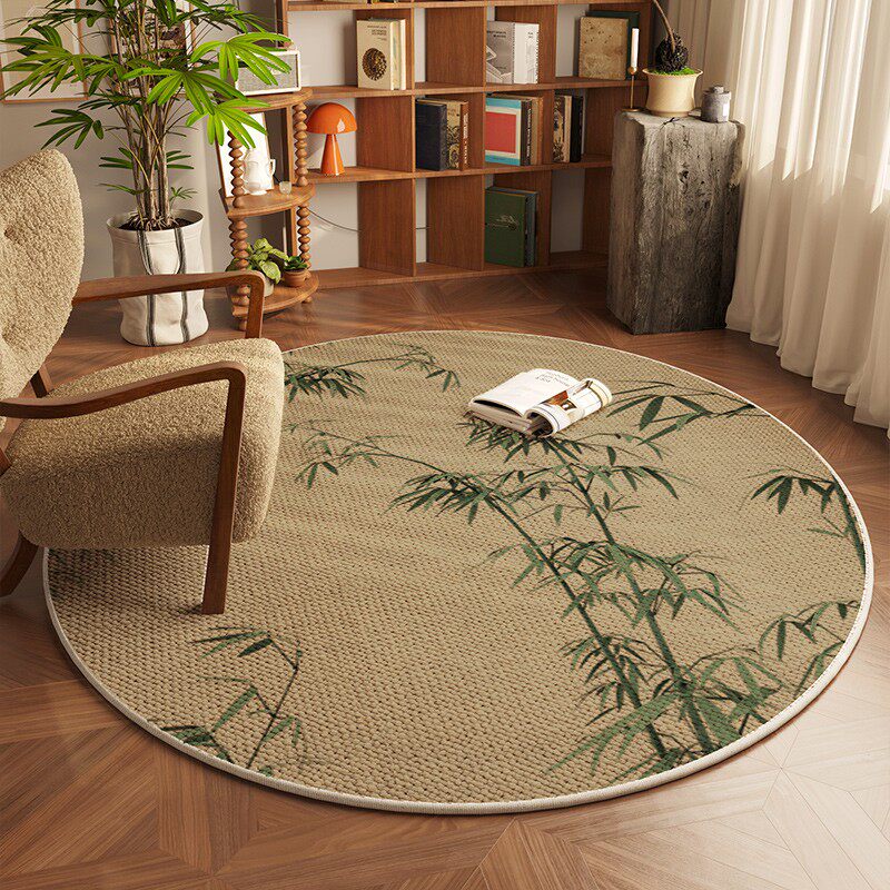 中国风复古简约轻奢圆形客厅地毯卧室床边毯转椅地垫侘寂风茶几毯,居家布艺,转椅地垫,淘宝优惠券,粉丝福利购,淘宝优惠卷