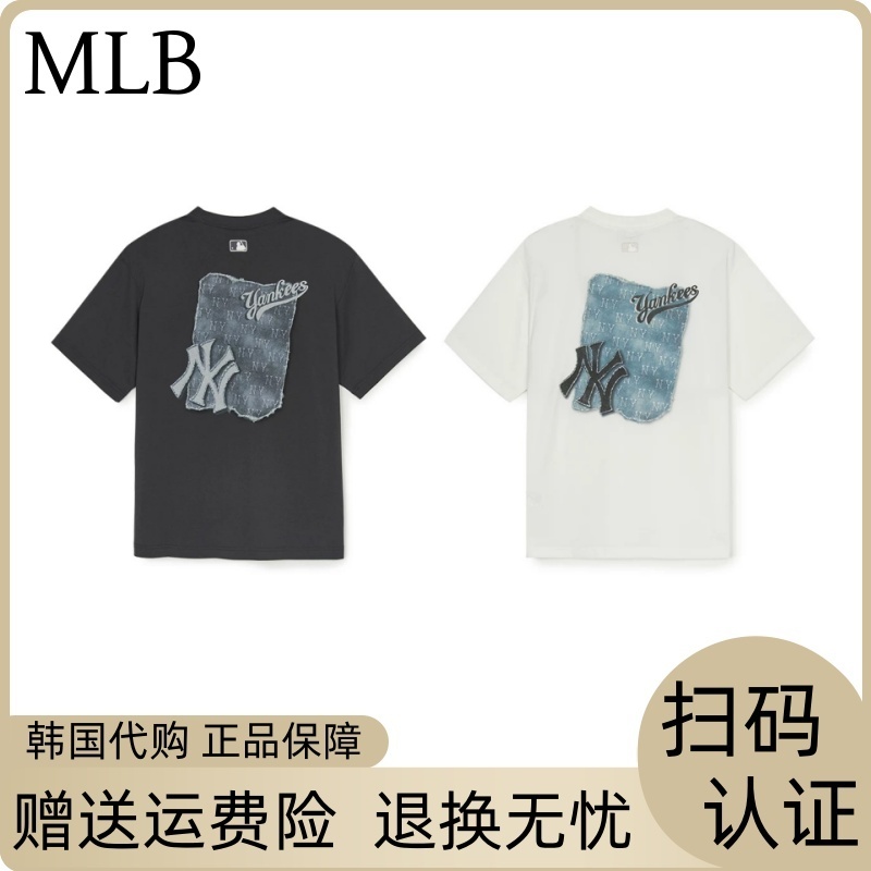 mlbny新款男女情侣时尚休闲短袖