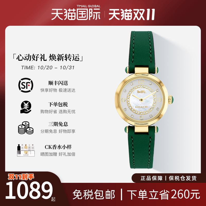 COACH/蔻驰女士手表复古小绿表