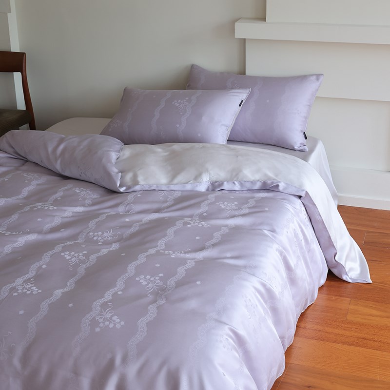 花时间生活A类莱赛m尔春夏60支兰精天丝床单四件套高端提花床品