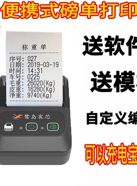 58mm便携式蓝牙热敏票据打印机地磅单外卖打单机进销存销售单过磅单打印机器自定义补录大货车称重单小票机