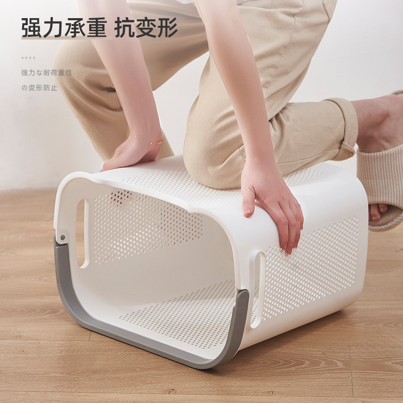 多功能脏衣篮衣服收纳筐家用洗衣篮阳台置物架大号脏衣篓收纳桶