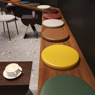 SILVER FROST纯色圆形记忆棉坐垫防水防油蒲团座垫餐椅垫子凳子垫