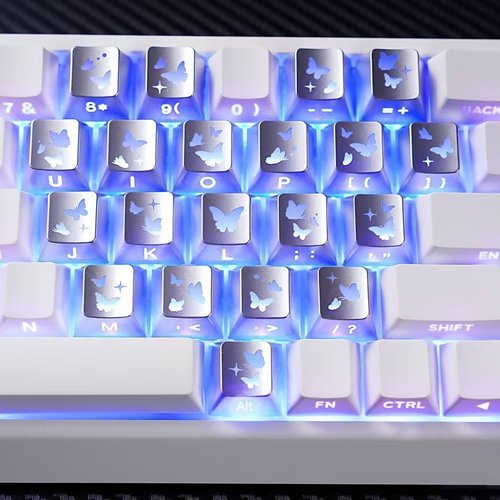 蝴蝶键帽爱心侧刻迈从wooting小蜜蜂原厂高度磁轴机械键盘键帽