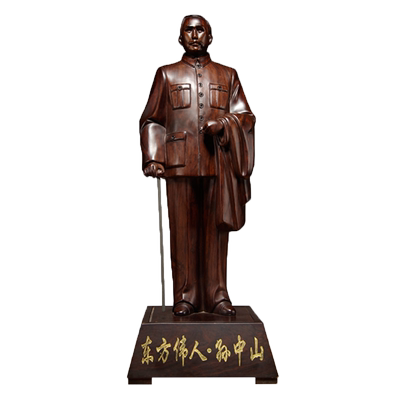 黑檀木孙中山雕像家居客厅工艺品