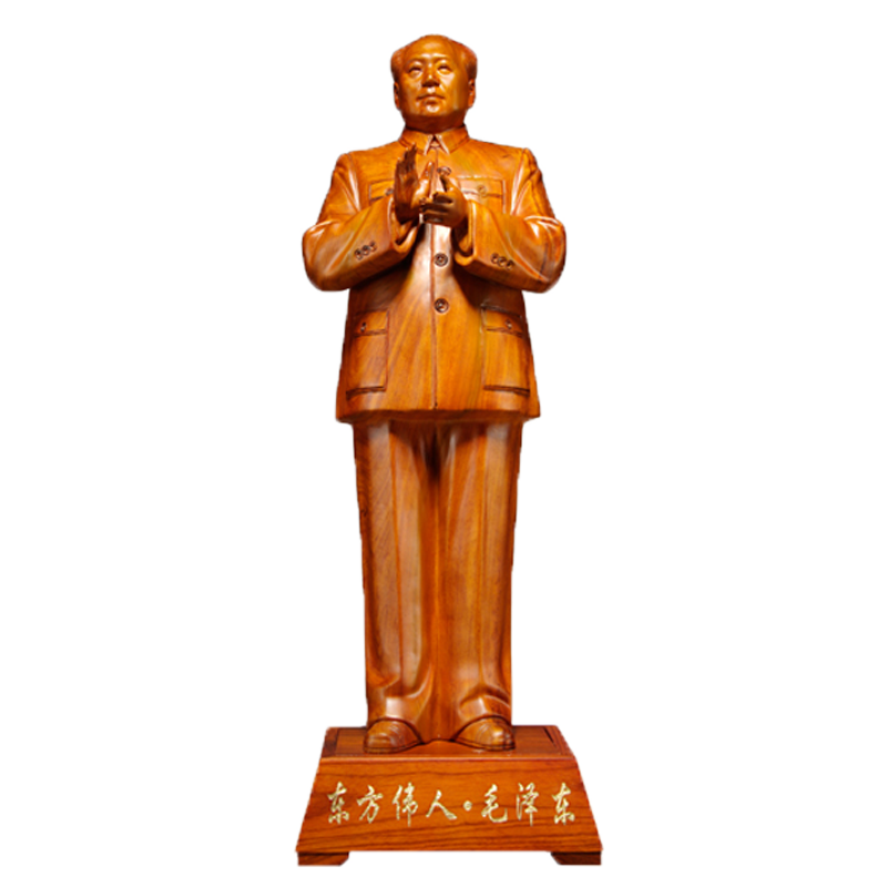 木雕人物工艺品办公室毛主席像